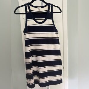 J. Crew Navy and Cream Striped Dress size XS